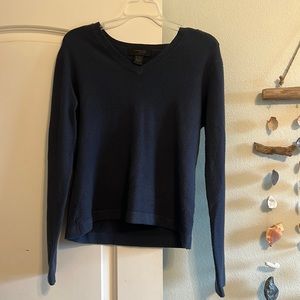 Navy V-Neck Sweater